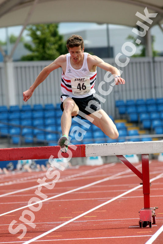 Tom Doe (Lincoln Wellington) 3000 metres steeplechase, Northern Championships, Sport City, Manchester